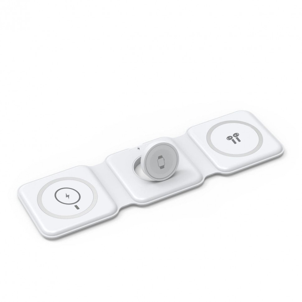 Беспроводное зарядное устройство WiWU M6 Wireless Charger Power Air 3 в 1, белый