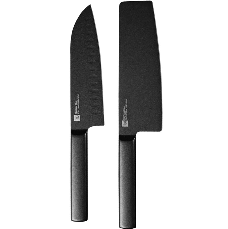 Набор кухонных ножей Xiaomi Huo Hou Black Heat Knife Set (2 шт.), Черный