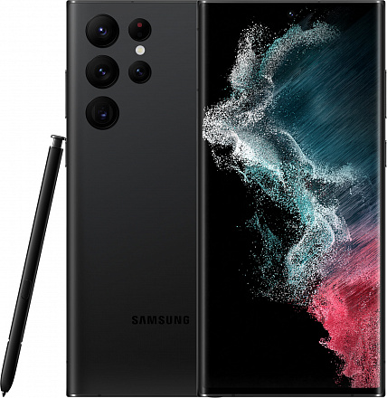 Samsung S22 Ultra 12/256Гб, трещина в нижней части экрана, Призрачно-черный - БУ