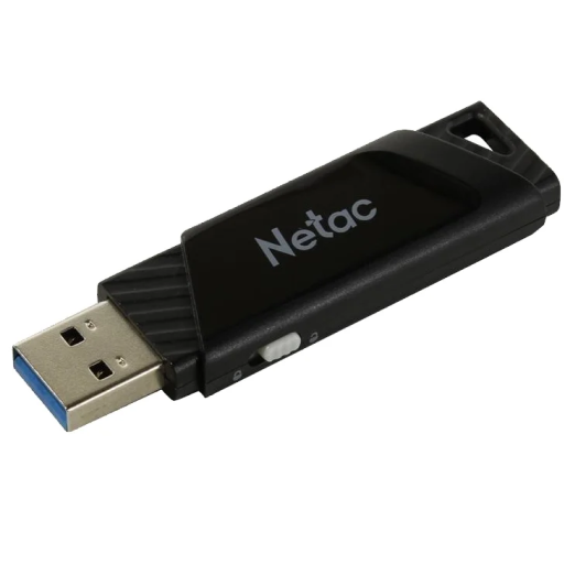 Флеш-накопитель USB 3.0 Netac 128Гб U336 с аппаратной защитой от записи (защита от вирусов), Черный