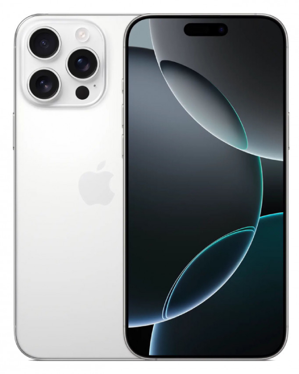 Смартфон Apple iPhone 16 Pro Max 256Гб (1 sim + eSIM / Небольшая царапинка на экране) Белый титан - Б/У