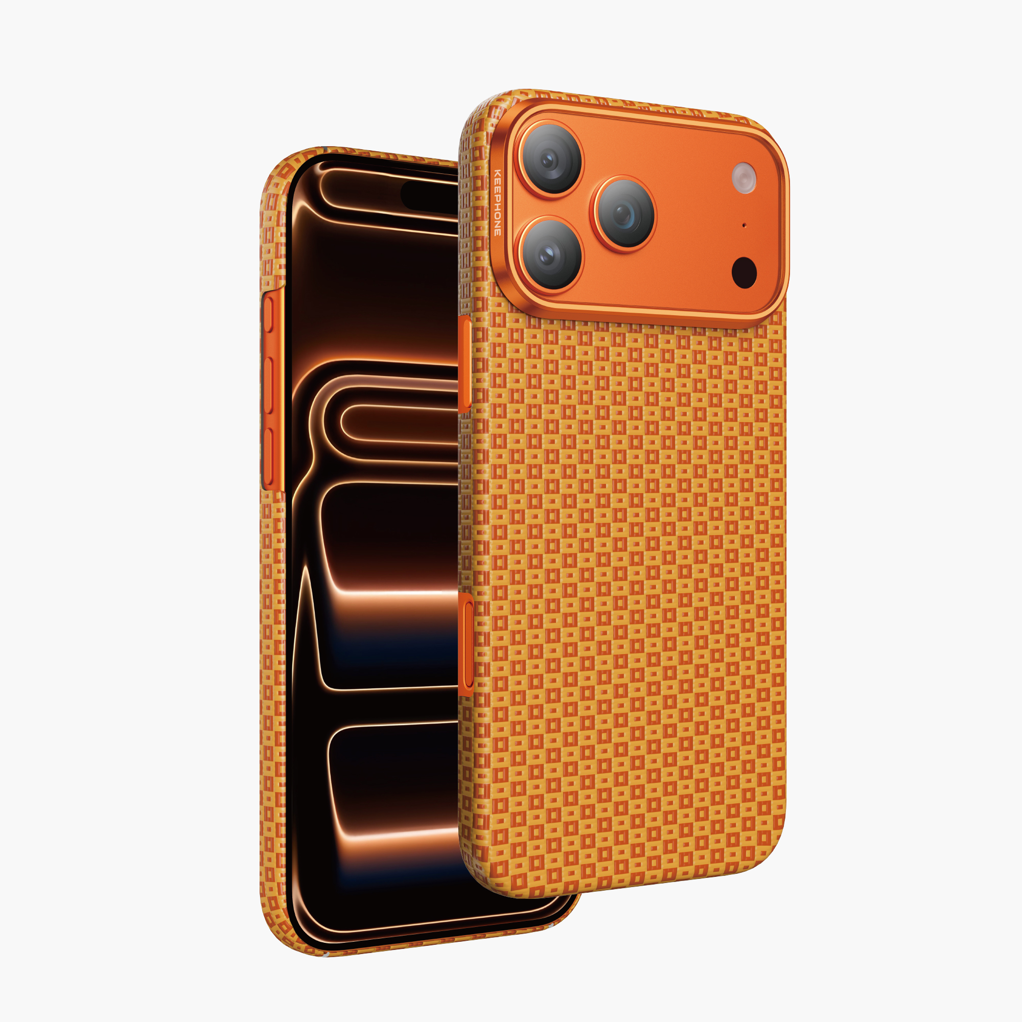 Чехол Keephone Kevlar Ankora MagSafe Case для iPhone 17 Pro, Оранжевый