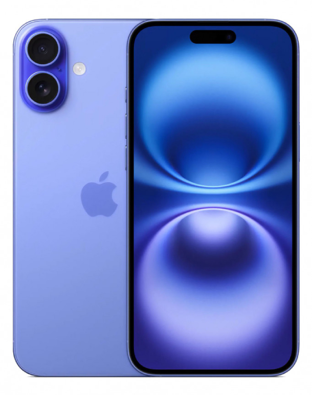 iPhone 16 128Гб (1 sim + eSIM / 88%) Ультрамарин - Б/У ★★★★☆