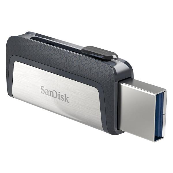 Флеш-накопитель USB Type-C 3.1 SanDisk 64Гб Dual Drive (USBA/Type-C) Черный