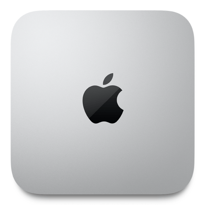 Apple Mac Mini, 2023, M1, 8/10 Core, 8Гб RAM/256Гб SSD, Серебристый, MMFJ3