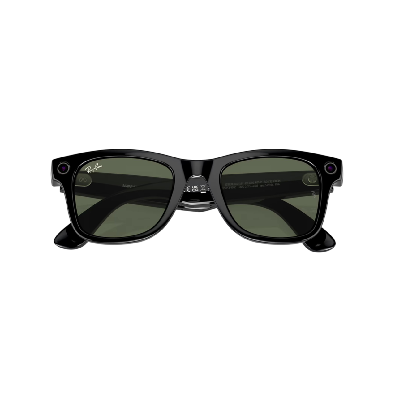 Умные очки RayBan Wayfarer RW4006 Shiny Black/Green (150 - 50 размер) в Ейске