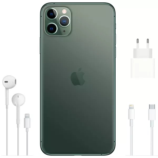 iPhone 11 Pro Max 256Гб (98% / Заменен АКБ и Дисплей / Без коробки) Зеленый - Б/У ★★☆☆☆