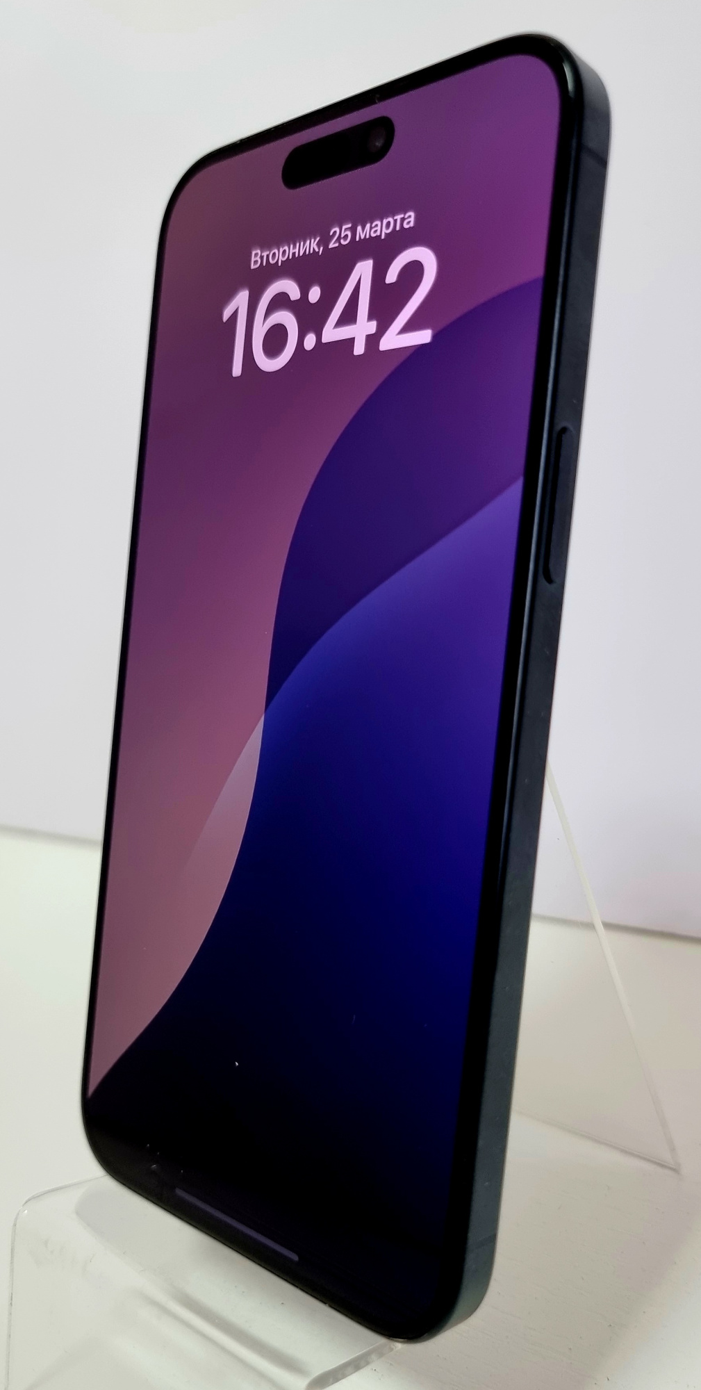 iPhone 15 Pro Max 512Гб (1 sim + eSIM / 88% / Без коробки / Заменен дисплей / Не работает широкоугольная камера) Синий титан - БУ ★★★★☆